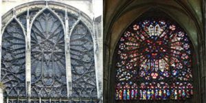 Significato del Pentagono e del Pentagramma - Rosone del transetto nord della Cattedrale di Amiens - XIII sec.