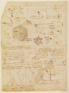 Significato del Pentagono e del Pentagramma - Leonardo da Vinci - Codice Atlantico -1514-1515